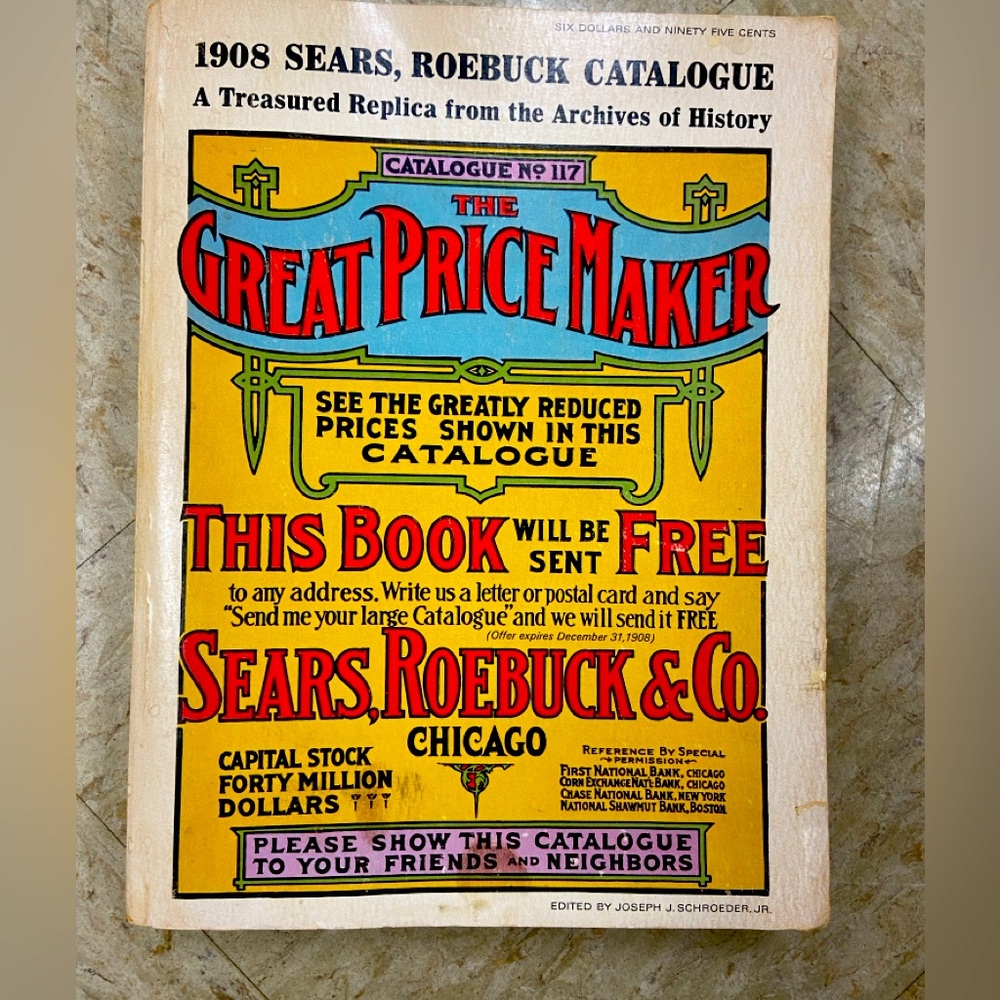 1971 vintage reproduction 1908 Sear, Roebuck Catalogue